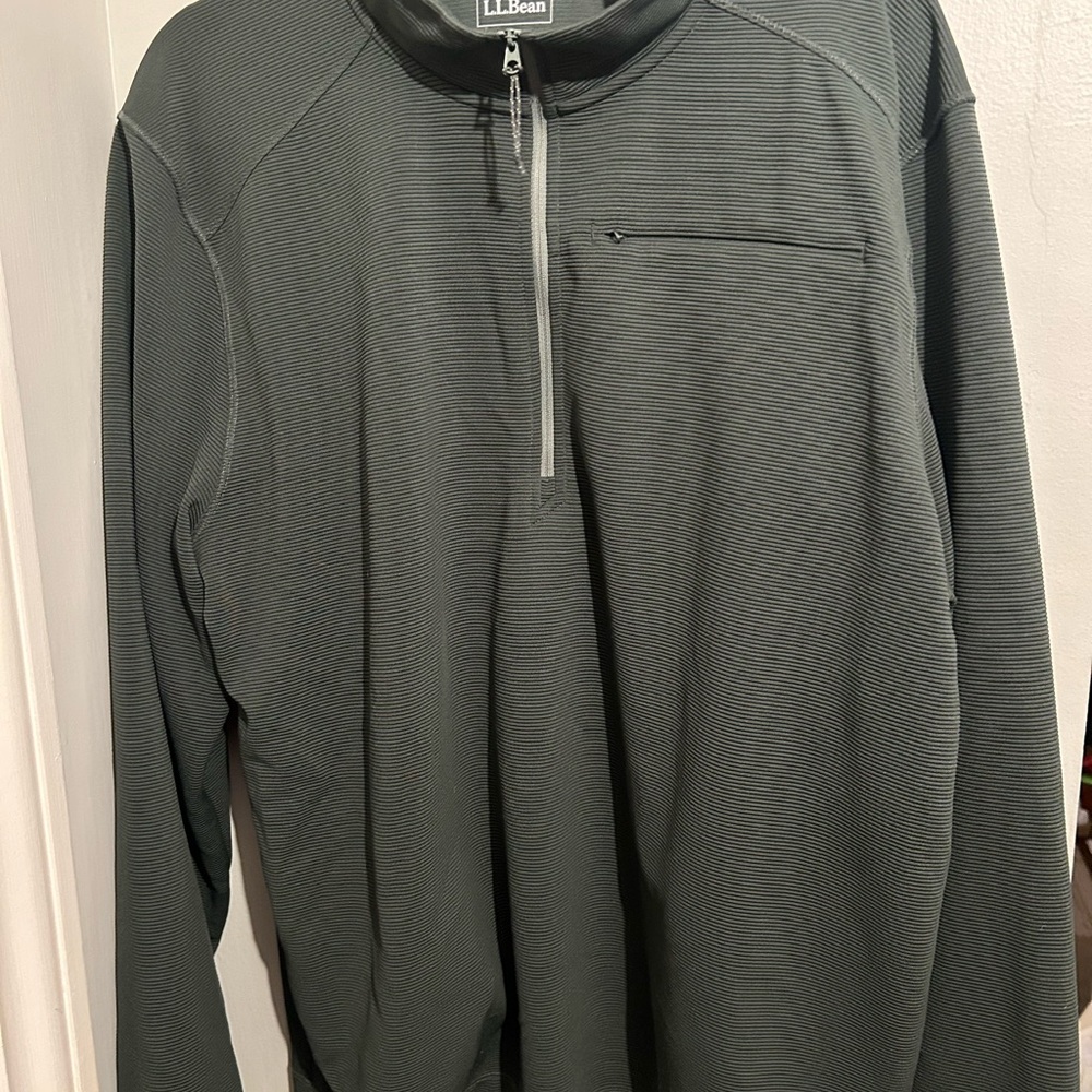 L.L. Bean Men's VentureStretch Ottoman-Rib Pullover, Quarter-Zip